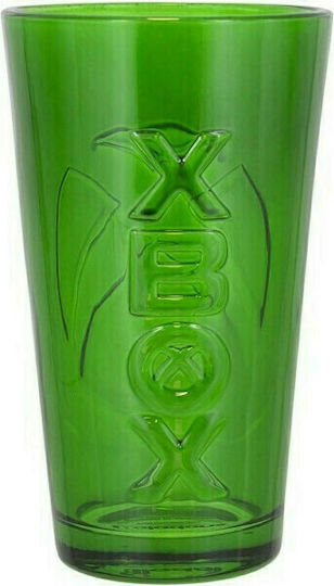 Paladone Xbox Shaped Glass Water made of Glass in Green Color 400ml