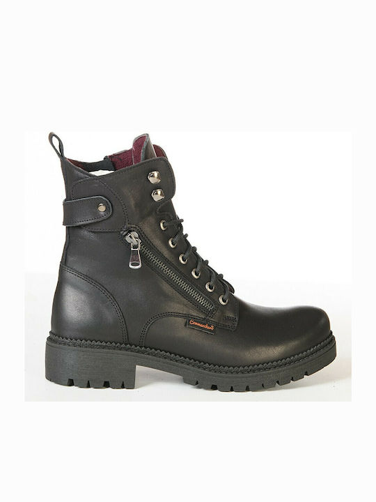 Leather Women's Ankle Boots Black