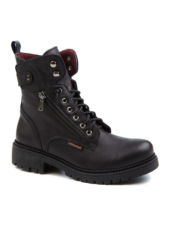 Leather Women's Ankle Boots Black