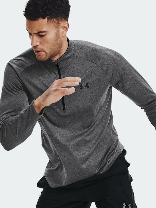 Athletic Long Sleeve Blouse Carbon Heather