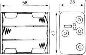 Μπαταριοθηκη 6 Μπαταριων AA Με Solder Lug BH0021B LZ (01.145.0024)