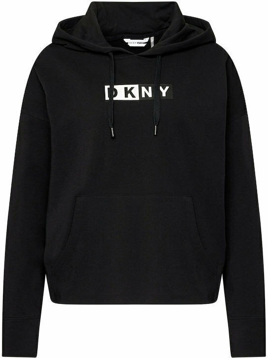 Damen Sweatshirt Kapuzen Schwarz