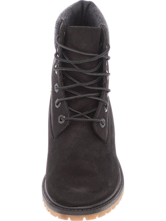 Buty 6inch Premium Δερμάτινα Γυναικεία Αρβυλάκια με Μεσαίο Τακούνι Μαύρα