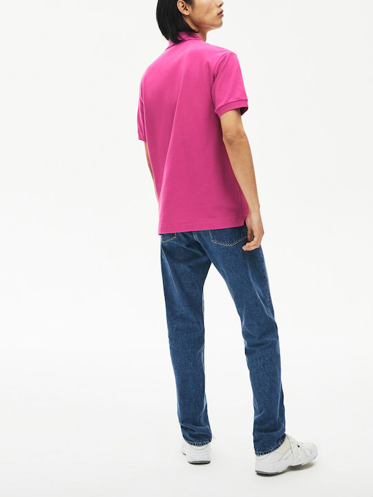 Lacoste Bluza Bărbătească cu Mânecă Scurtă Polo Fuchsia