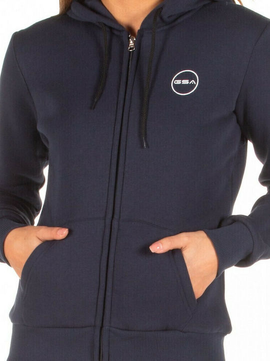 Damen Sweatshirt mit Kapuze Blau