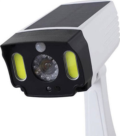 T-28 Solar Dummy Surveillance Bullet Camera with LED Lighting White