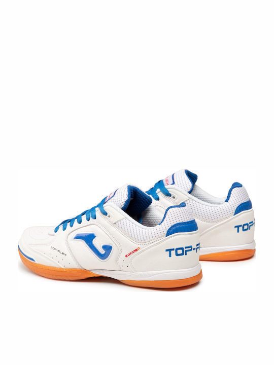 Joma Top Flex Ποδοσφαιρικά Παπούτσια Σάλας IN Λευκά