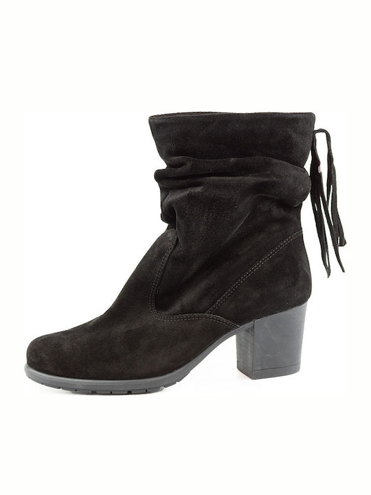 Wildleder Stiefeletten Damen Schwarz