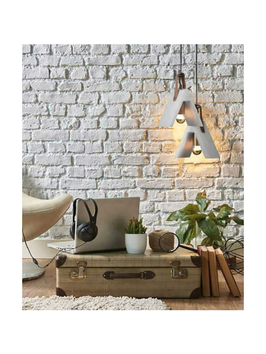 Aca Hängelampe Gray mit Fassung E27 20x10x100cm.