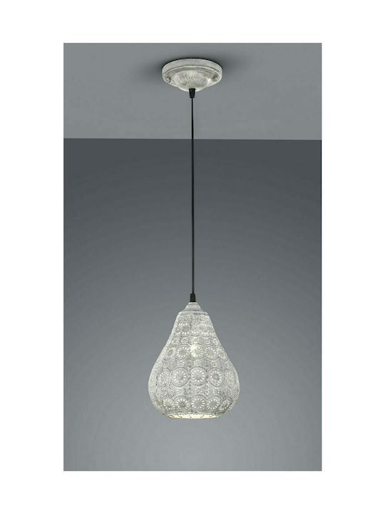 Trio Lighting Jasmin Adjustable Pendant Light Gray with Socket E14, E.14