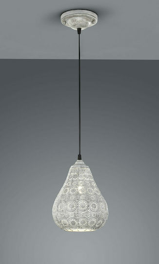 Trio Lighting Jasmin Ρυθμιζόμενο Κρεμαστό Φωτιστικό Γκρι με Ντουί E14