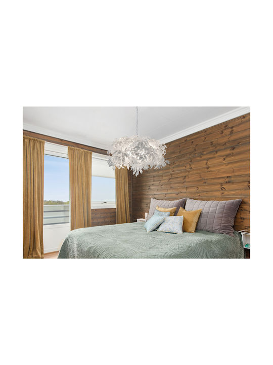 Trio Lighting Κρεμαστό Φωτιστικό Λευκό Καμπάνα με Ντουί E14 70x150εκ.