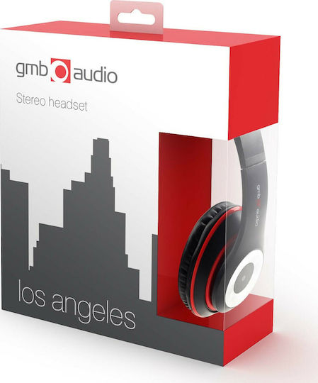 Gembird Los Angeles Жични Over Ear Слушалки Черни