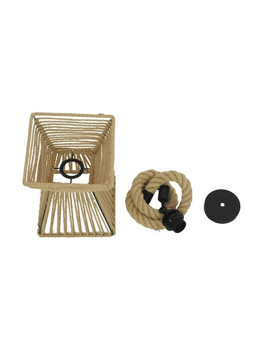GloboStar Rouge Beige Ceiling Light with Rope for E27 Socket 21x27x27cm