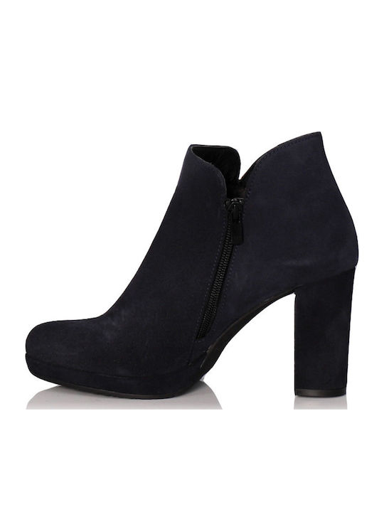 Wildleder Stiefeletten Damen Marineblau