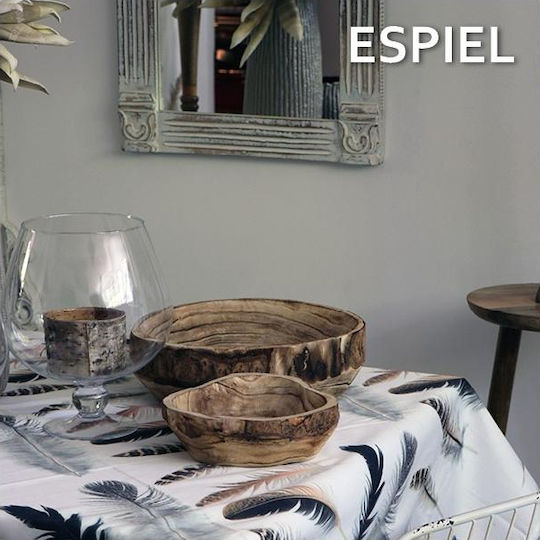 Espiel Διακοσμητικό Μπωλ Ξύλινο Καφέ 25x23.5x7cm