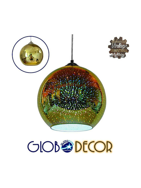 GloboStar Saturn Pendant Light Gold with Socket E27 25x22cm
