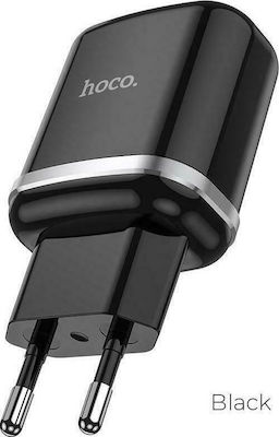 Hoco Încărcător cu Port USB-A și Cablu micro USB 18W Încărcare rapidă 3.0 Negruς (N3 Special)