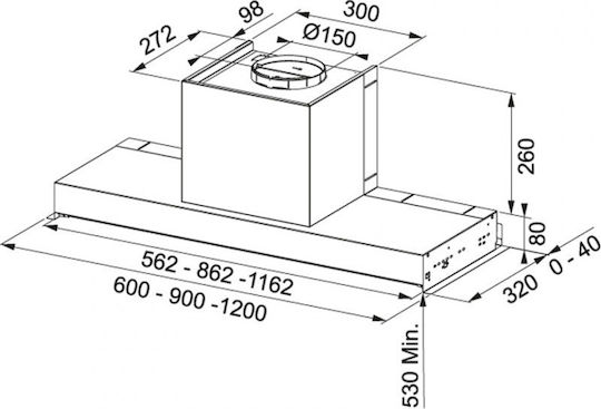 Franke Style Plus FST Plus 1208 X Μηχανισμός Απορρόφησης 120cm Inox