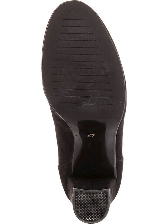 Leder Stiefeletten Damen Schwarz