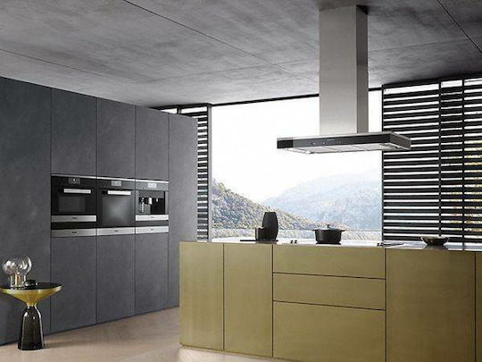 Miele D Puristic Edition 6000 Απορροφητήρας Νησίδα 89.8cm Inox με Wi-Fi