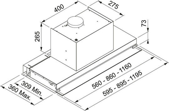 Franke Atmos 604 Ventilation Mechanism 60cm Inox