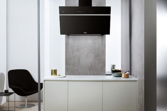 Whirlpool Каминен аспиратор 90см Черен