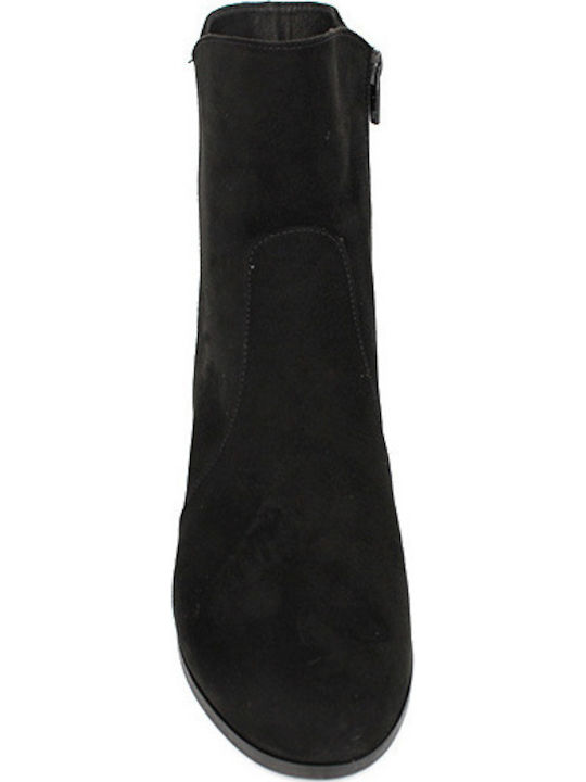 Wildleder Stiefeletten Damen Schwarz