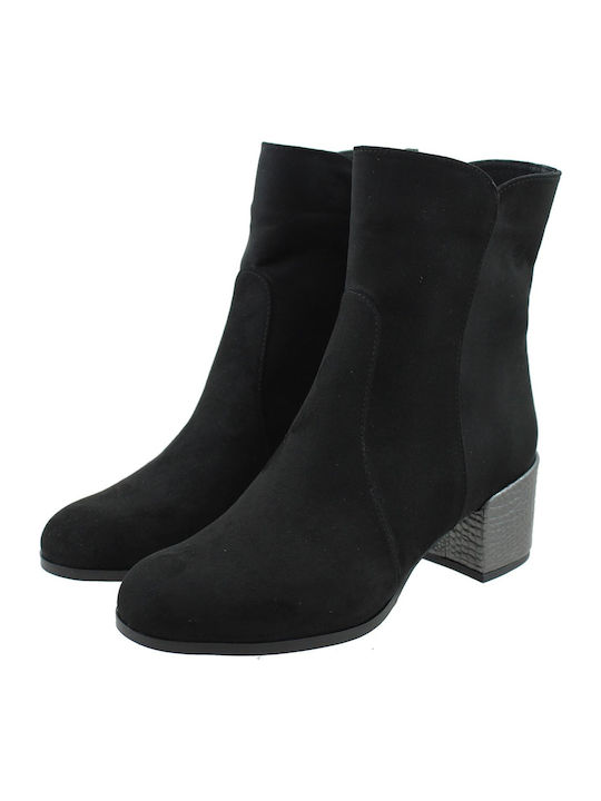 Wildleder Stiefeletten Damen Schwarz