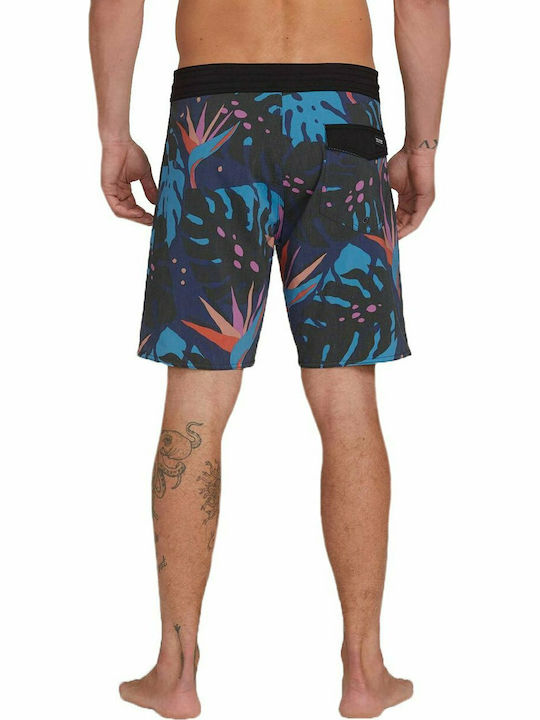 Volcom Mentawais Stoney 18 Herren Badebekleidung Bermuda Schwarz Blumen