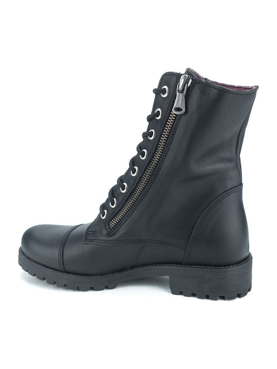 Leather Women's Ankle Boots Black