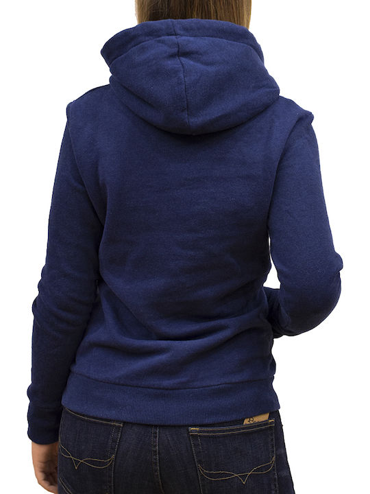 Superdry Script Sequin Women's Hooded Sweatshirt Navy Blue