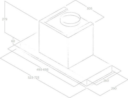 Elica Hidden 2.0 IX/A/72 Μηχανισμός Απορρόφησης 72cm Inox