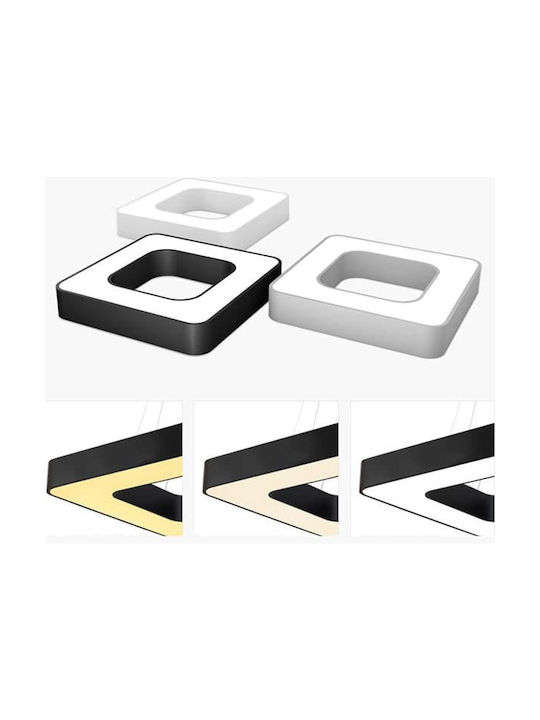 Atman Padova Κρεμαστό Φωτιστικό Ασημί LED 60x60x60εκ.