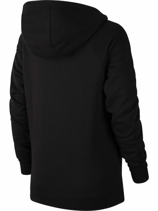 Sportswear Essentials Γυναικείο Φούτερ με Κουκούλα Μαύρο
