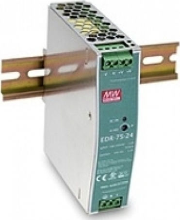 Mean Well Τροφοδοτικό Ράγας με Έξοδο 12V και Ισχύ 75W 6.3A