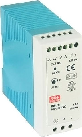 Mean Well MDR40-5 DIN Rail Power Supply 6A/5V/40W