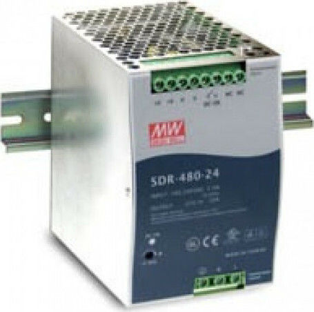 Mean Well Τροφοδοτικό Ράγας SDR480-48 με Έξοδο 48V και Ισχύ 480W 10A