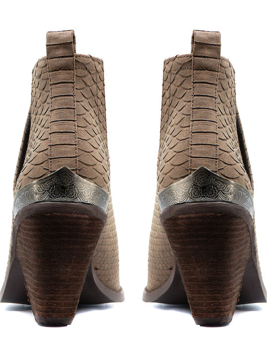 West 588 Women's Cowboy Boots with High Heel Brown