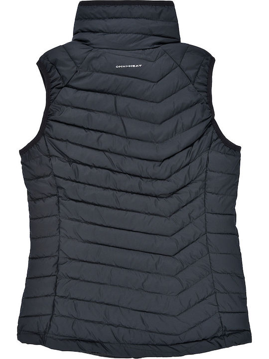Powder Lite Vest Women's for Hiking Short Puffer Jacket for Spring or Autumn Black