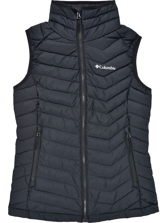Powder Lite Vest Women's for Hiking Short Puffer Jacket for Spring or Autumn Black