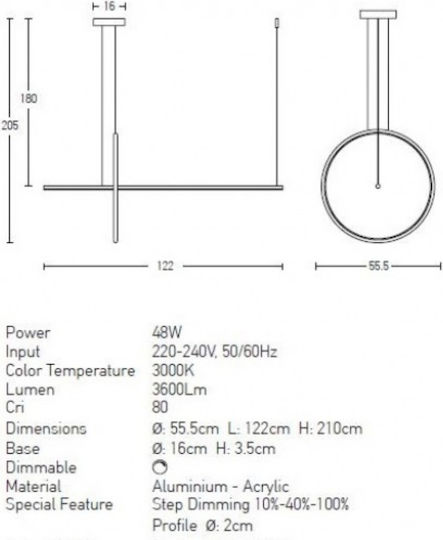 Zambelis Lights Hängelampe Schwarz Schiene mit Fassung E27