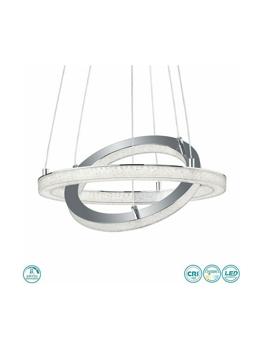 Trio Lighting RL Chalet Pendant Light LED Silver