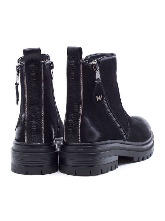 Courtbey Wildleder Stiefeletten Damen Schwarz