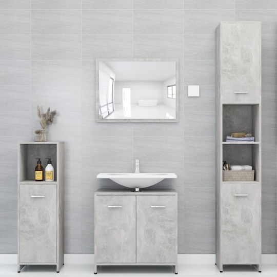 vidaXL Badezimmersäule Boden H30xB30xH183.5cm Gray