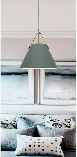 Viokef Hector Pendant Light Gray Bell with Socket E27 35x350x30cm