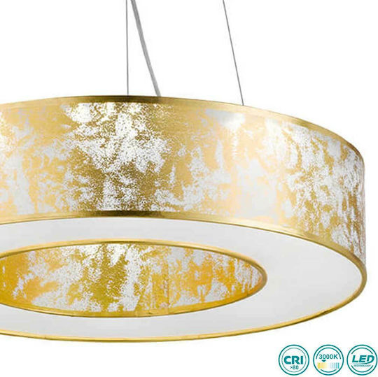 Wofi Leika Pendant Light Gold 51cm