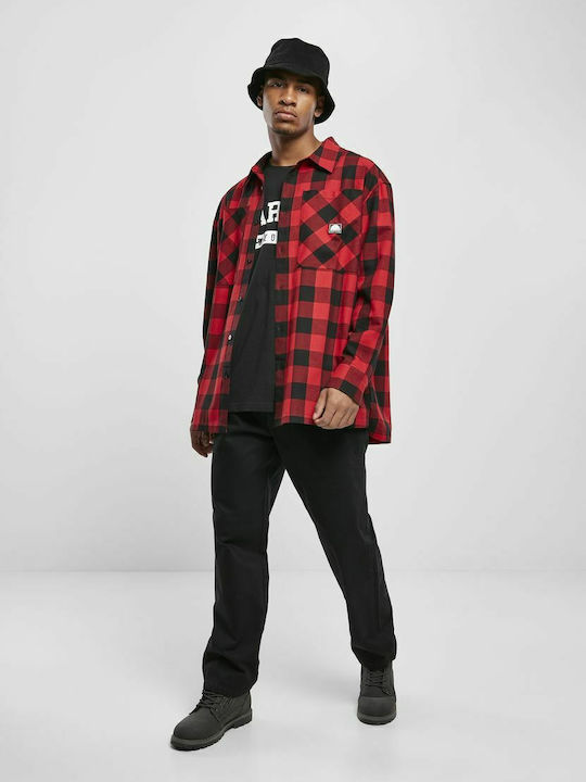 SP029 Long-sleeved Flannel Shirt Checked Red