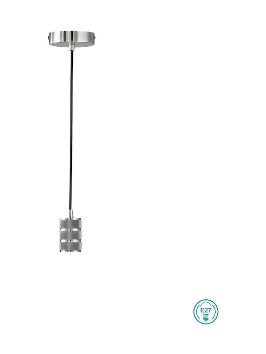 Wofi Massa Pendant Light Silver with Socket E27 10cm