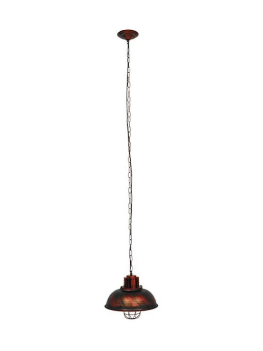 GloboStar Harrow Hängelampe Braun Raster mit Fassung E27 33x33x32cm.